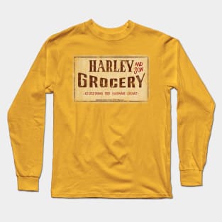 Retro Harley Grocery Sign Long Sleeve T-Shirt